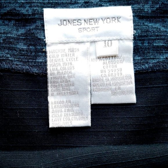 Jones New York Sport Blue/Black Aztec Print Wrap Pencil Skirt Career/Casual 10 - Picture 6 of 6